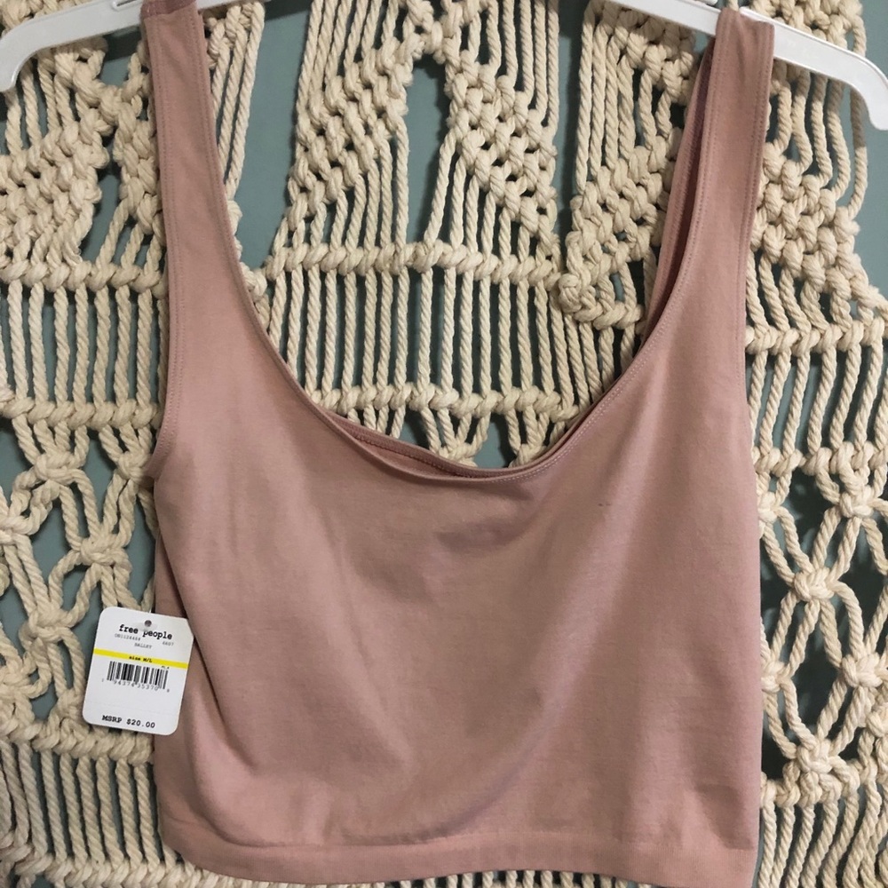 Free People bra/crop pink Size Medium/Large